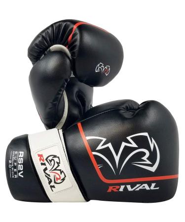 RIVAL Boxing RS2V 2.0 Super Pro Hook and Loop Sparring Gloves Black 12 oz.