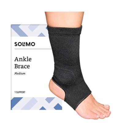 Amazon Brand - Solimo Ankle Brace Medium Medium (Pack of 1)