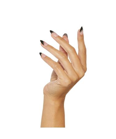KISS Voguish Fantasy Fake Nails - Medium Almond Glossy Black Acrylic Nails | 28 Count - Buy Online on GoSupps.com