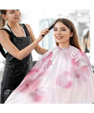 Visesunny Barber Cape - Pink Cherry Blossom | Anti-Static Water-Resistant Hair Cutting Salon Apron - Buy Online on GoSupps.com