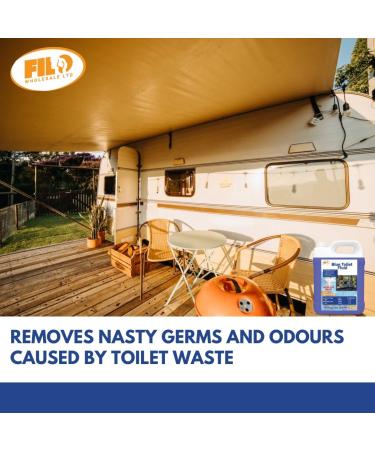 Filo Blue Toilet Fluid 4L Eco friendly Waste Holding Tank Cleaner for Caravan Motorhomes Campervans - Odour Control - Chemical Liquid for Camping/Portable Toilets. (2) - Buy Online on GoSupps.com