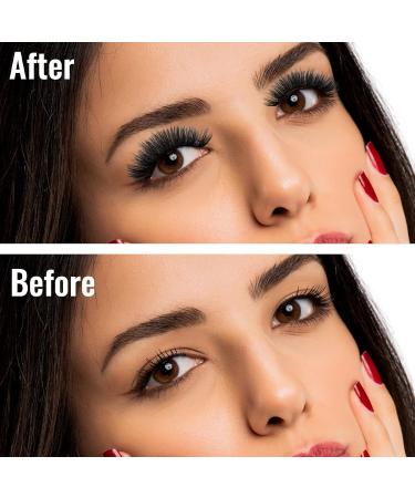 Shop 10 Pairs Natural Look Wispy Faux Mink False Eyelashes - Fluffy Cat Eye 18MM Volume for Stunning Lashes - Buy Online on GoSupps.com