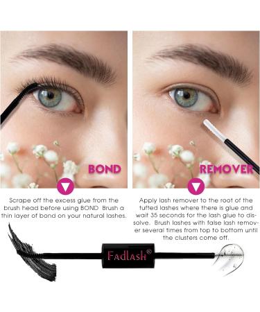 FADLASH 2 in 1 Lash Bond and Remover - Super Strong Hold Adhesive for Cluster Individual Lashes - 48 Hours Lasting - Non-Irritating Formula - Black+White - Buy Online on GoSupps.com