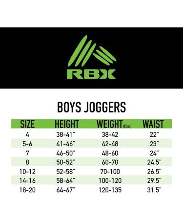 RBX Boys' Active Sweatpants - 2 Pack Red/Grey Jogger Track Pants Size 8 - Buy Online on GoSupps.com