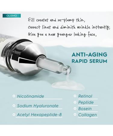 OLISMO Rapid Anti Wrinkle Serum - Advanced Cream for Women | Face Lift & Instant Wrinkle Remover | Eye Bag & Neck Treatment | Deep Wrinkle Cream - Buy Online on GoSupps.com