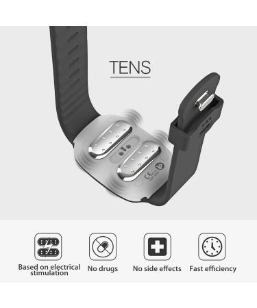 EmeTerm Fashion Anti-Nausea Wristband | FDA Cleared, Drug-Free Relief for Motion & Morning Sickness | Rechargeable, Fashionable Design | Black - Buy Online on GoSupps.com