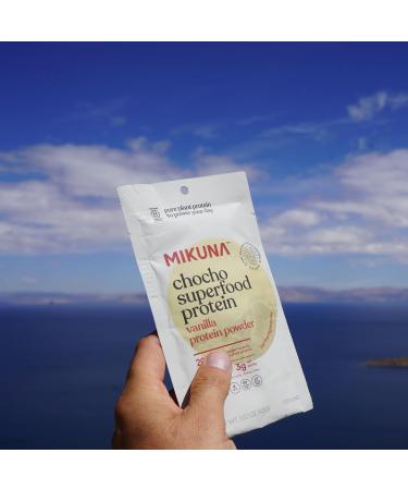 Mikuna Chocho Superfood Protein Plant-Based Protein Powder Travel Packs - Vegan Gluten Free 3g Net Carbs or Less and Bioavailable Non-Isolate (8 Servings Vanilla) Vanilla 0.76 Pound (8 Servings) - Buy Online on GoSupps.com