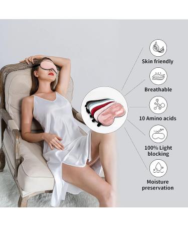 Sericum Silk Sleep Eye Mask - Super-Smooth & Soft with Adjustable Strap | Perfect for Travel, Sleeping, and Nap | Cherry Blossom Print - Buy Online on GoSupps.com