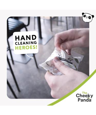 The Cheeky Panda Bamboo Hand Wipes - 12 Travel Wipes | Plastic Free & Biodegradable | 12 Count Pack - Buy Online on GoSupps.com