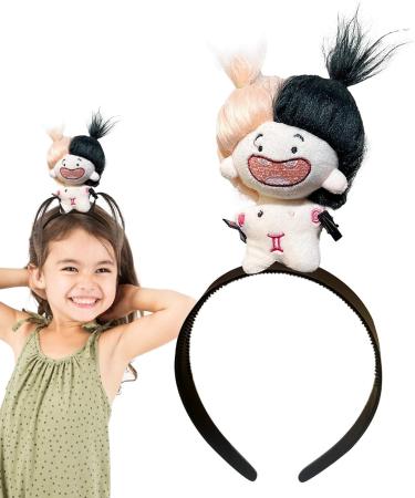 Plush Doll Hairhoops Plush Cartoon Doll Hairband Cute Hairhoops for Styling Makeup Fashion Plush Doll Hairband for Girls Kids Gemini - Buy Online on GoSupps.com