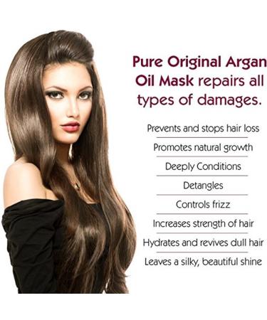 Pure Originals Argan Oil Hair Mask Deep Conditioner 8 Oz - Organic Jojoba Oil, Aloe Vera & Keratin - Repair Dry, Damaged Hair - For All Hair Types - Buy Online on GoSupps.com