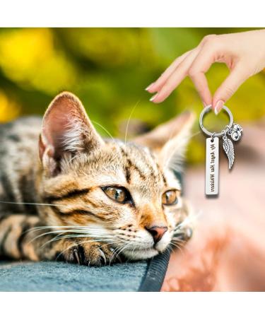 Cobee Cat Memorial Gift Keychain Loss of Pet Key Chain Pet Loss Sympathy Gifts for Cat Pet Lover Women Men - Buy Online on GoSupps.com