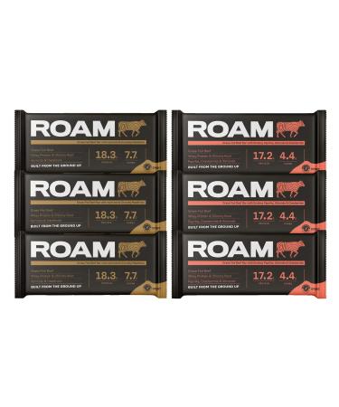 ROAM Natural Protein Bars Meal Replacement Nutrition Bars High Protein And Low Carb Ideal For Healthy Diet (Assorted 6 Count (Pack of 1)) Assorted 6 Count (Pack of 1)