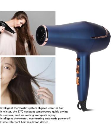 Ionic Hair Dryer 800W Professional Negative Ionic Blow Dryer for Fast Drying High Speed Travel Hairdryer with Nozzle Constant Temperature 6+1 Speeds & 3 Temps for Home Salon US Plug 110V White - Buy Online on GoSupps.com