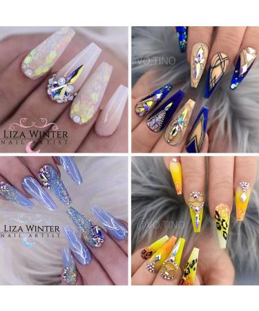 180+1728 Pcs AB Crystal Nail Rhinestones | Flatback Rhinestones for Nails, Art, Clothes & Jewelry - Buy Online on GoSupps.com