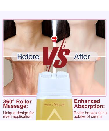 FXiaoy AH-8 Firming Neck Cream for Crepey Skin Body Care Comfort Roller Neck Cream Moisturizing Body Cream Reduces Fine Lines and Wrinkles Lifting and Tightening Formula (1PCS) - Buy Online on GoSupps.com