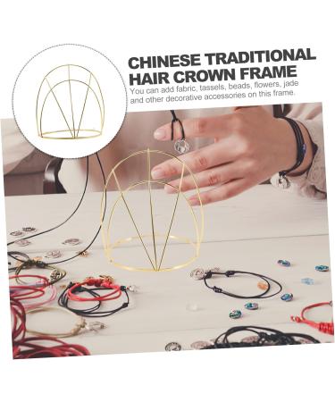 Balacoo 3pcs Hair Headwear Ancient Hanfu Chinese Headdress Traditional Accessory Frame Making Crown 1 count (Pack of 1) Goldenx3pcs - Buy Online on GoSupps.com