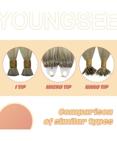 Youngsee Microring Extensions - Real Hair Ombre 40cm | Ashblond & Platinblond | 1g/S Micro Loop Hair Extensions for Women - Buy Online on GoSupps.com