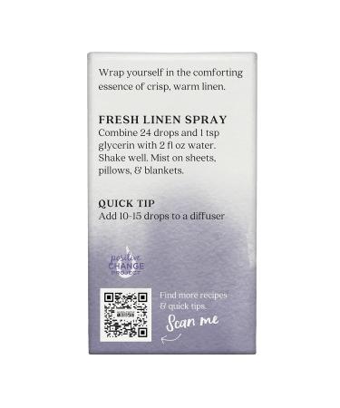 Aura Cacia Linen Essential Oil Blend Boxed 0.25 fl. oz. - Light Aroma No Synthetic Fragrances - Buy Online on GoSupps.com