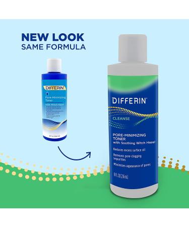 Differin Witch Hazel Toner for Face - Pore-Minimizing Skin Care for Acne Prone Skin - 8 oz - Buy Online on GoSupps.com