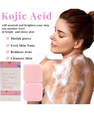 Kojic Acid Soap for Dark Spots - Natural Face Bar, Collagen Boost, Moisturize, Oil Control - Even Skin Tone - Buy Online on GoSupps.com