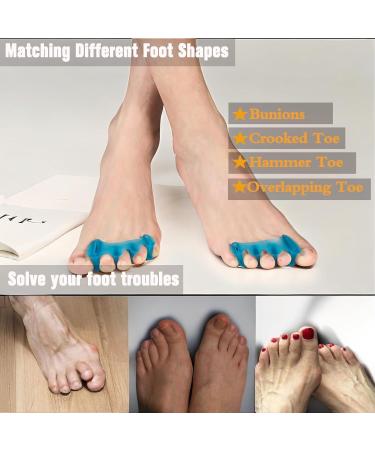 Toe Separators for Men & Women - Bunion Pads for Hammertoes & Overlapping Toes | Sebs Material Yoga Toes - 1 Pair Blue - Buy Online on GoSupps.com