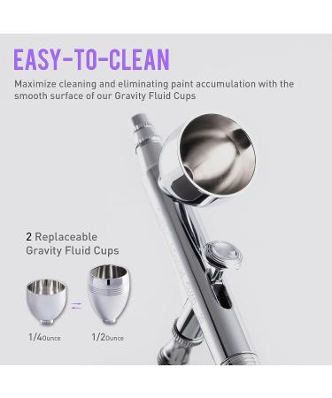 Gaahleri Airbrush Kit | Dual-Action Gravity Airbrush Gun with 1/2 & 1/4 oz Fluid Cup | 0.35 & 0.5 mm Needle | Cost-Effective Set for Makeup, Nail Art, Painting, Model Coloring, Cake Decor - Buy Online on GoSupps.com