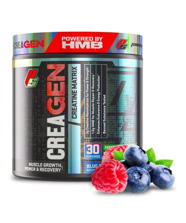 ProSupps CreaGEN Creatine Monohydrate Powder with HMB for Muscle Growth and Recovery - Creatine Matrix Workout Powder for Increased Energy Strength and Power (30 Servings Blue Razz Popsicle)