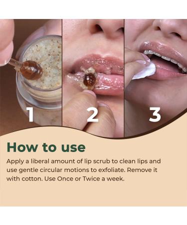 Organic Coffee Lip Scrub | Brighten & Lighten Dull Lips | 100% Natural Care - 8g - Buy Online on GoSupps.com