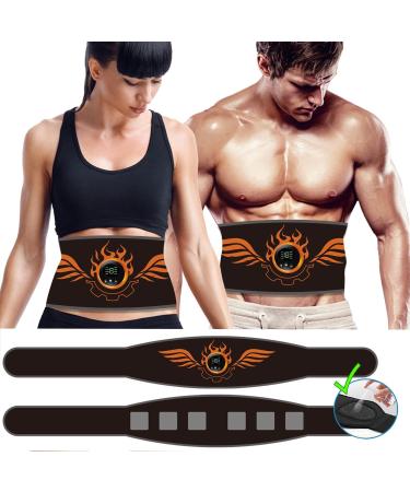 LEMEG EMS training device belly trainer electrically EMS abdominal muscle trainer abdominal muscle trainer with EMS technology - 8 modes & 19 intensities zero hard home