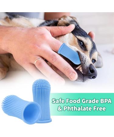 KMZ 4PCS Dog Finger Toothbrush 360 Pets Teeth Cleaning Toothbrush Silicone Teeth Cleaning Breath Dental Care Plaque Off Dog Cat Puppy Toothbrush - Buy Online on GoSupps.com