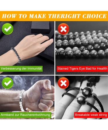 Yizemay Smoking Cessation Bracelet - 3pcs Anti-Smoke & Anti-Anxiety Magnet Bracelets for Men & Women - Buy Online on GoSupps.com