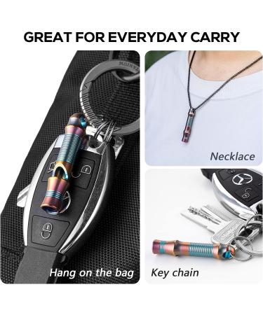 TISUR Titanium Emergency Whistle - Safety Whistles Necklace - 120db Loud Survival Whistle for Hiking, Camping, Pets - Purple Texture - Buy Online on GoSupps.com