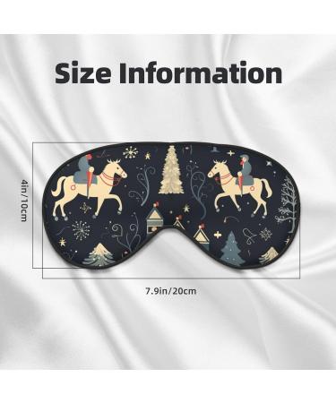 BREAUX House Deer Tree Christmas Print Double Sided Eye Mask | Blackout Sleep Mask for Women & Men - Perfect Gift for Holidays - Buy Online on GoSupps.com