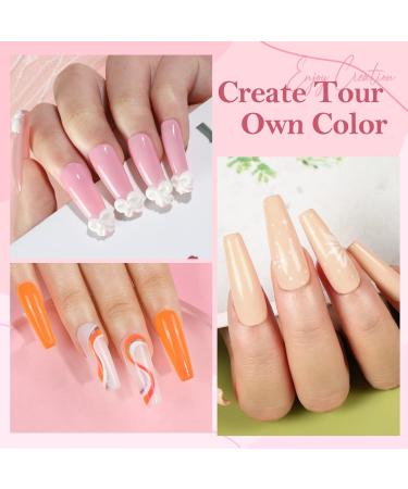 COSCELIA Dark Orange Acrylic Powder for Nails - 120g 3D Nail Extensions No Lamp Needed - Best for Long-Lasting Manicure - Buy Online on GoSupps.com