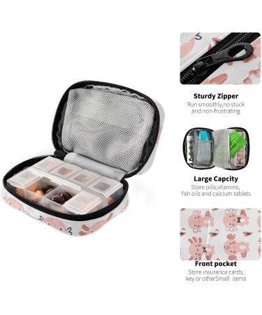 Shop PFREWN Cute Axolotls 7-Day Pill Organizer Case - Portable Weekly Vitamin & Medicine Holder for Travel - Buy Online on GoSupps.com