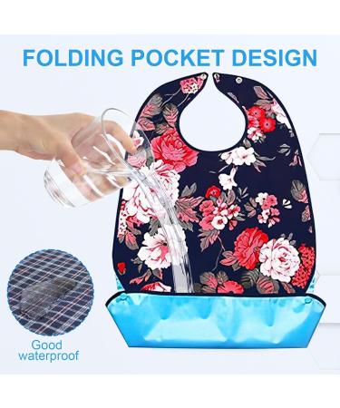 ACBOOR Libben Waterproof Adult Bibs 2 Pack Washable Clothing Protection for Men Women Seniors & Disabled - Buy Online on GoSupps.com