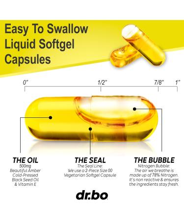 Black Seed Oil Capsules - Vegan Cold Pressed Nigella Sativa for Skin & Hair Health | Halal 500mg - 60 Softgels - Buy Online on GoSupps.com