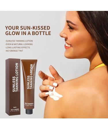 Spa Luxetique Tanning Lotion - Cruelty-Free Hydrated Streak-Free Sunless Tanner for Body - Dark 6.1 FL OZ | Best Self Tanner for a Natural Glow - Buy Online on GoSupps.com
