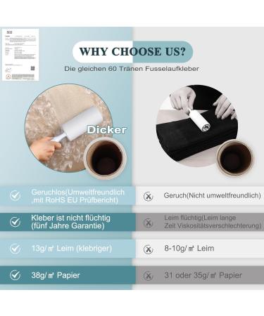 Buy Oiamker Lint Rollers - 16 Rolls Extra Sticky Ideal for Pet Hair & Clothing | Fast International Shipping - Buy Online on GoSupps.com