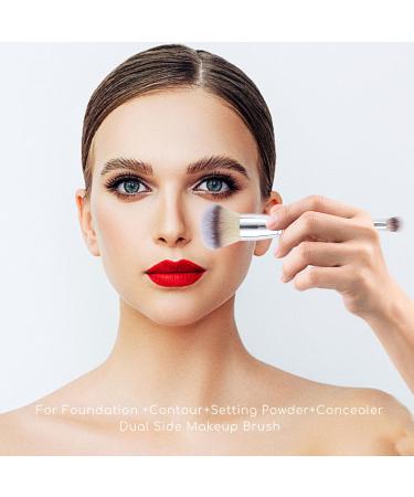 ENERGY Dual Sided Airbrush Foundation & Concealer Brush - Luxe Synthetic Hair for Flawless Blending | Perfect for Liquid Cream Powder - International Shipping Available - Buy Online on GoSupps.com