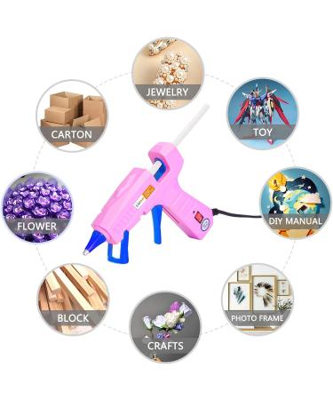 Liumai Hot Glue Gun Kit with 30 Glue Sticks - Mini Craft Gun for School, DIY, Arts & Home Repair - Pink-Blue - Buy Online on GoSupps.com