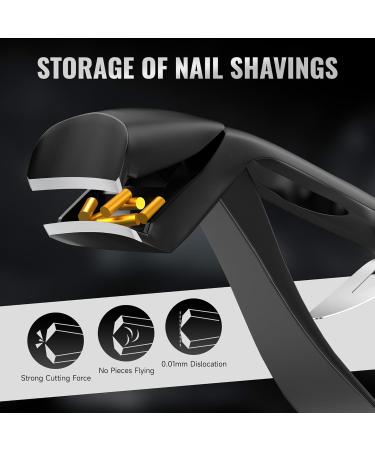 Premium Stainless Steel Nail Clippers - Ergonomic Toenail Clipper with Storage | Perfect Gift Idea | Nail Perfection - Buy Online on GoSupps.com