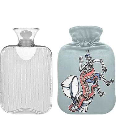 Buy Naanle Skull Octopus Heat Bottle - 1L Transparent Hot Water Bottle | Hand and Foot Warmer for Pain Relief & Cold Therapy - International Shipping Available - Buy Online on GoSupps.com