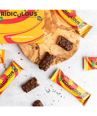 Protein Works Ridiculous Vegan Protein Bar | Award-Winning | High Protein Chocolate Caramelicious Bar | 100% Plant-Based & Palm Oil Free | 1 Count - Buy Online on GoSupps.com