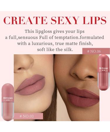 Shop 8PCS Nude Pink Lip Gloss Gift Set - Non-Fade Waterproof Liquid Lipstick & Velvet Matte Kit for Girls | Lasting Beauty Cosmetics - Buy Online on GoSupps.com