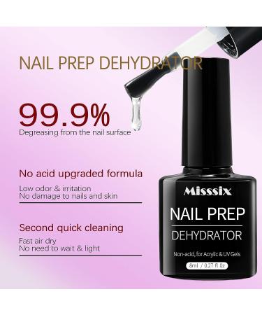 Missix 6-in-1 Nail Glue Gel and Nail Prep Dehydrate Kit for Long-Lasting Acrylic and Press-On Nails - Buy Online on GoSupps.com
