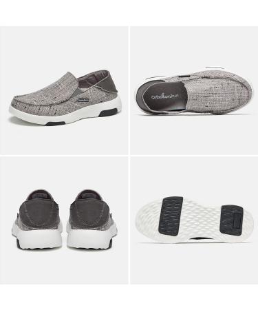 OrthoComfoot Women's Slip On Shoes with Arch Support - Black/Grey, Size 8.5 W2 | Orthopedic Slippers for Plantar Fasciitis Pain Relief - Buy Online on GoSupps.com