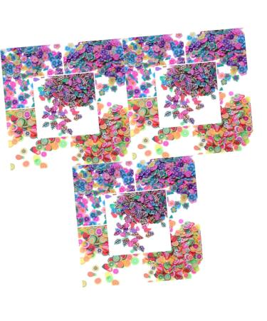 Housoutil 9 Packs Clay Slices Nail Art Decoration Nail Art Slices Fruit Slices for Nail Art Polymer Clay mediumx3pcs As Shownx3pcs