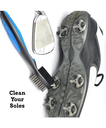 ToVii Golf Towel with Microfiber Waffle Pattern, Brush Tool Kit, Club Groove Cleaner, and Divot Tool - Navy | Golf Accessories for Men - Buy Online on GoSupps.com